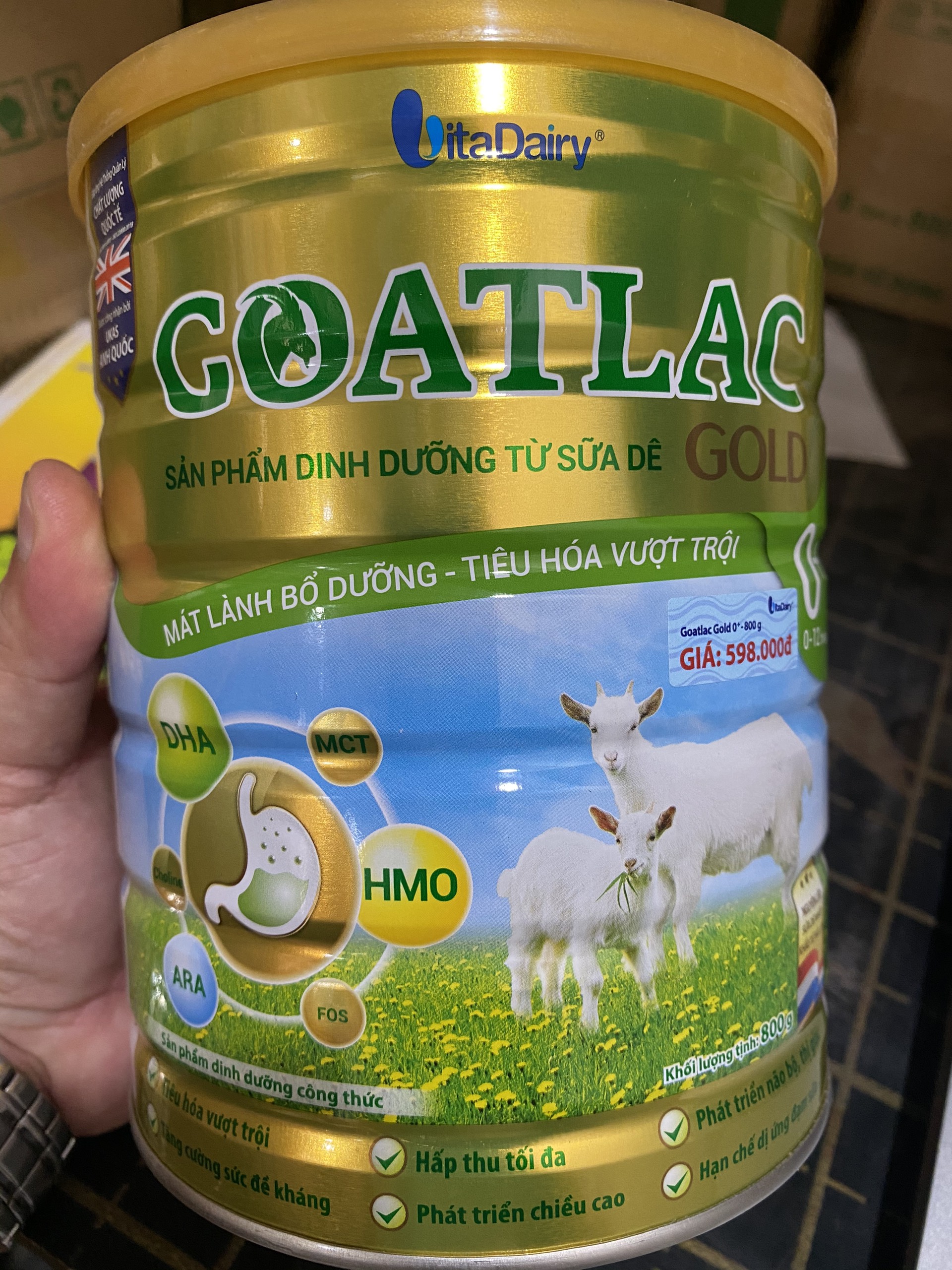 Sữa dê Goatlac Gold 0(Sữa mát cho trẻ dị ứng đạm sữa bò)