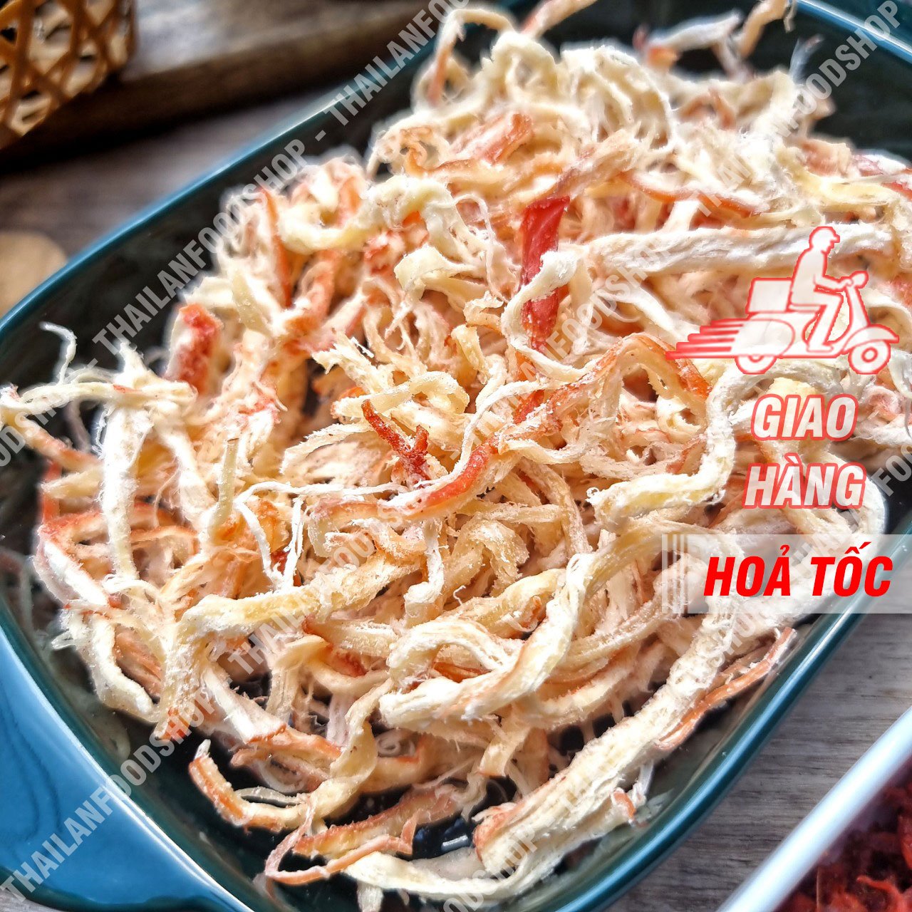 Khô Mực Xé Sợi Hấp Nước Dừa - Lon 300gr