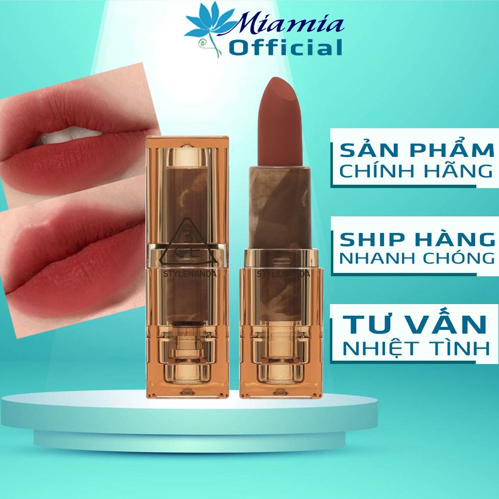 Son thỏi 3ce soft matte lipstick eternal warm sensual breeze unstained red bản giới hạn chính hãng check hidden tag