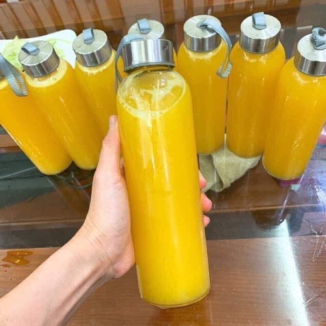 Chai Thủy Tinh Trong 500ml Có Dây Xách