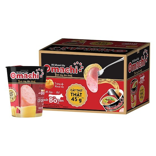 Mì ly/ mì cốc Omachi Sườn hầm 113g (có cây thịt thật)