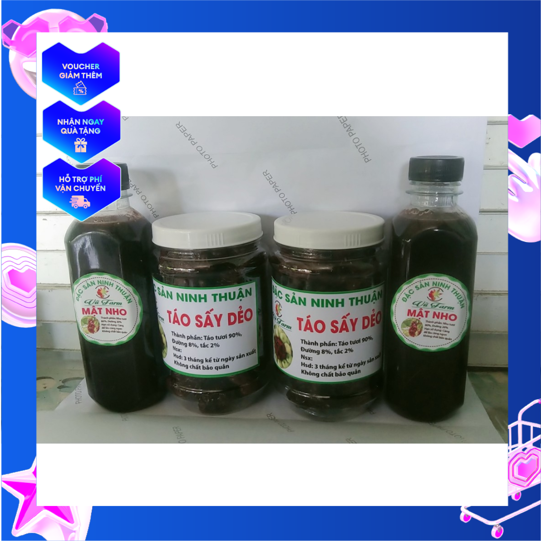 300G Mứt Táo + Mật Nho 330Ml
