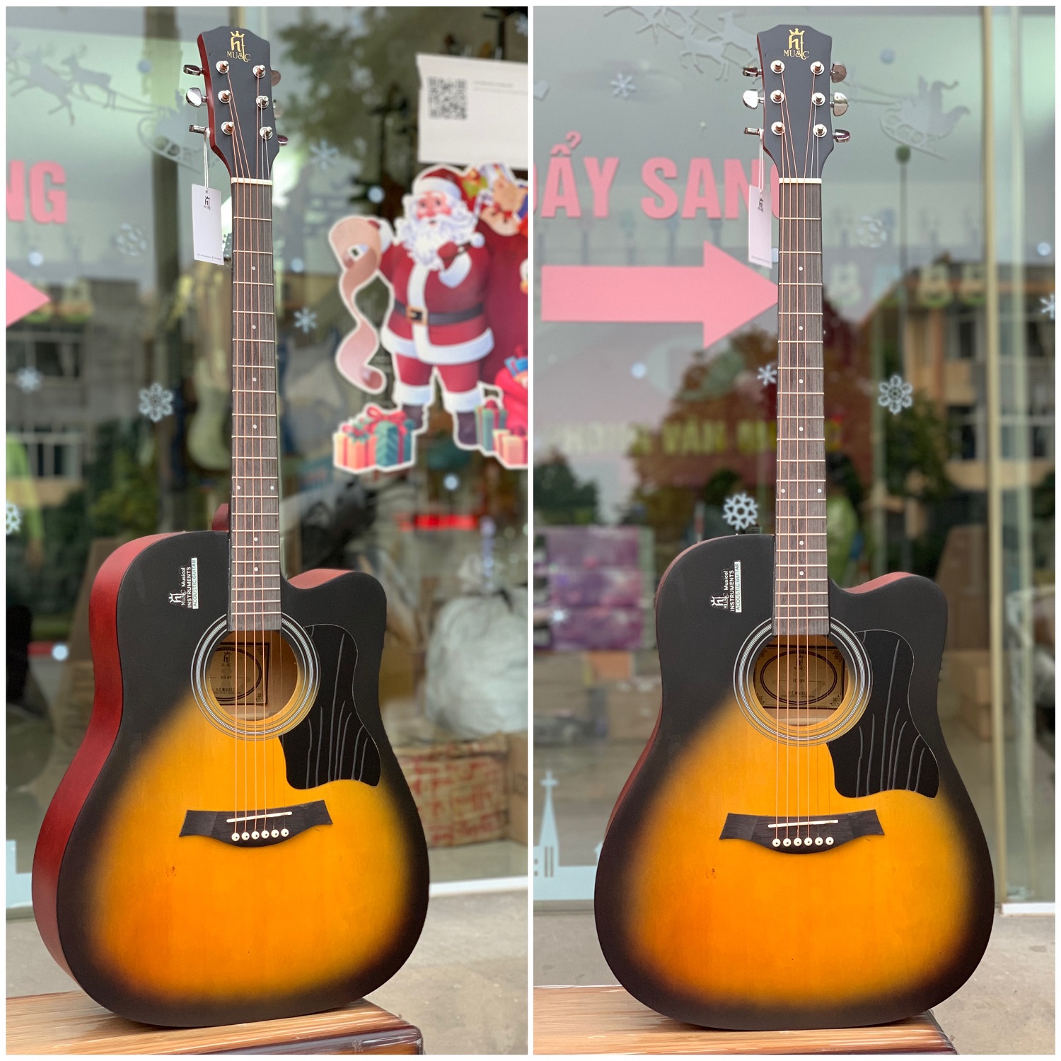 [Tặng kèm phụ kiện] Đàn guitar acoustic HT Music HT-89