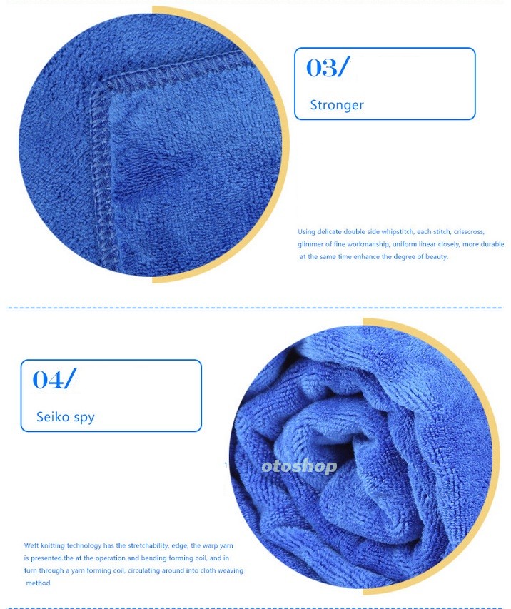 [HCM]Khăn lau xe microfiber loại siêu mịn 30x70cm