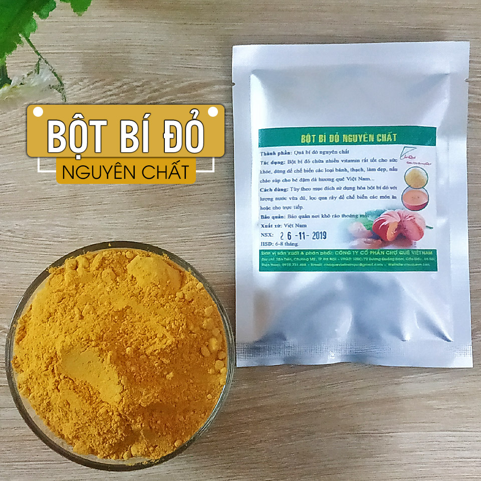 Bột Bí Đỏ Nguyên Chất 20g Chợ Quê