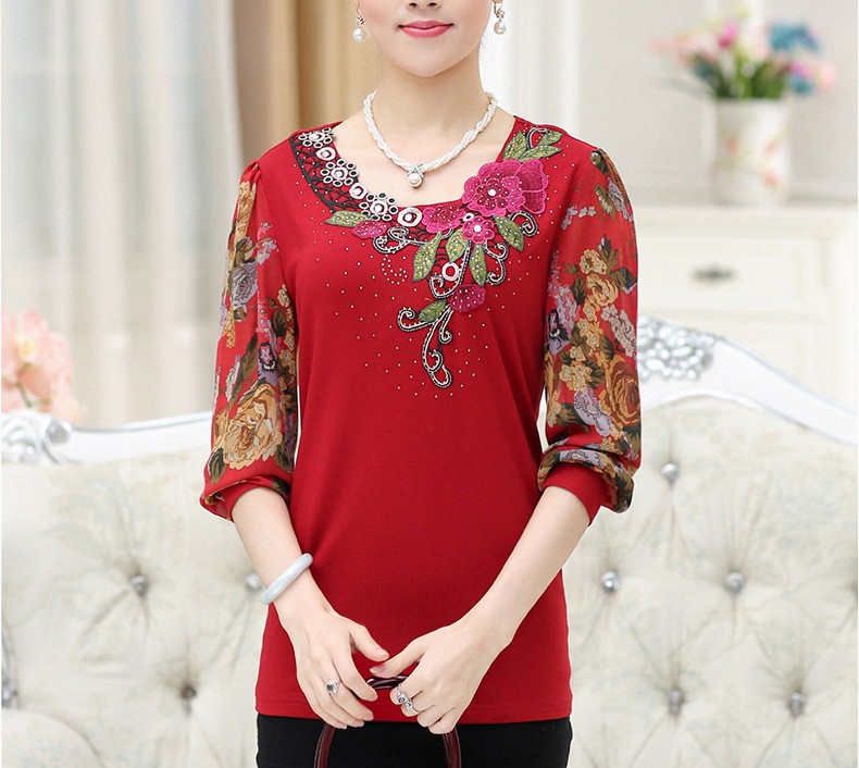 ÁO TRUNG NIÊN CỔ HOA CAO CẤP