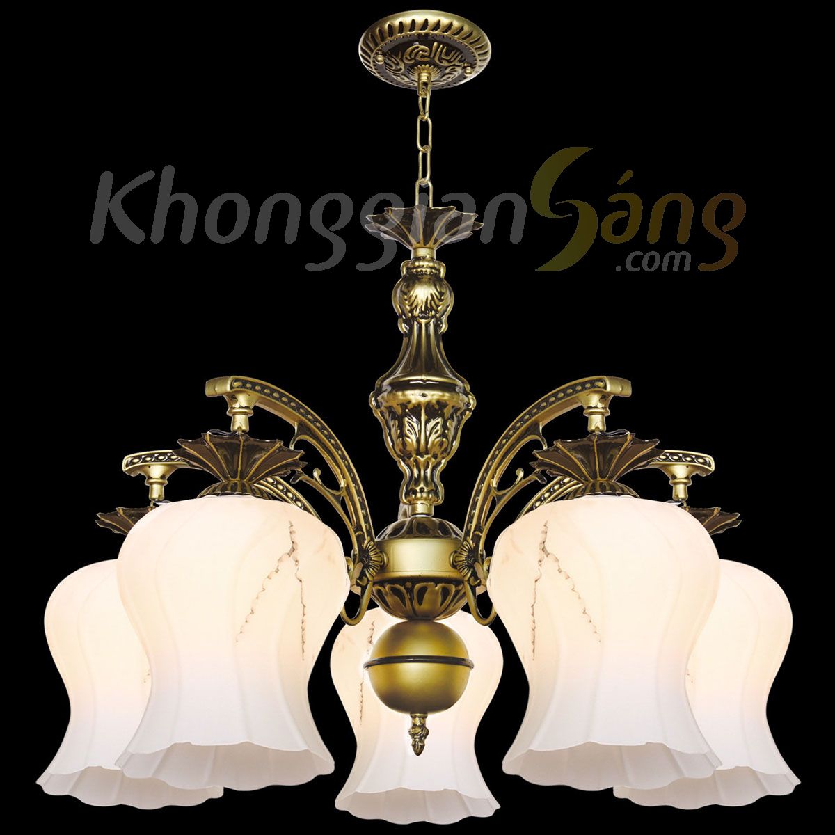 ĐÈN CHÙM CỔ ĐIỂN (PHI 550mm x H450mm) KGC-8068/5