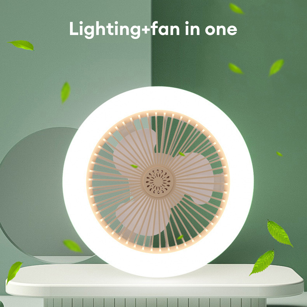 Simple Modern screw 30W E27 ceiling fan slim modern LED light fan with light remote control fan-colorful