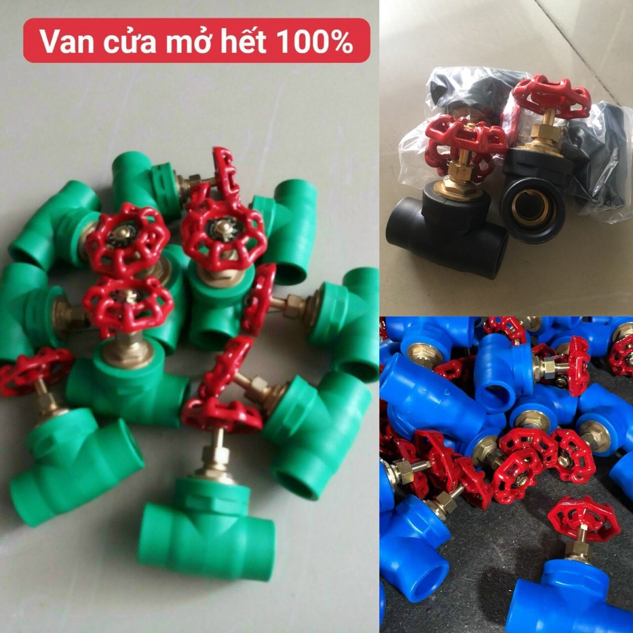Van khóa ống nhiệt PPR Phi 25, van mở 100%