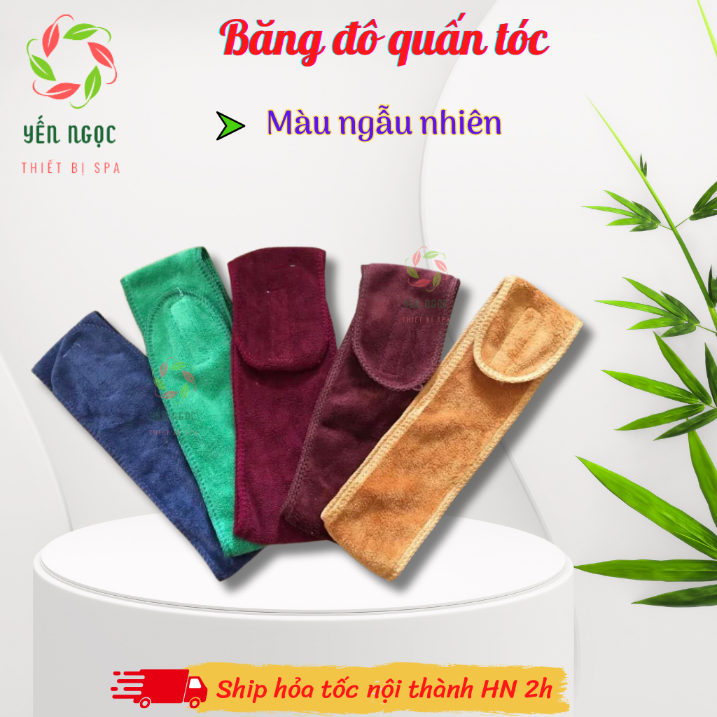 Băng đô quấn đầu Spa đủ màu (màu ngẫu nhiên)