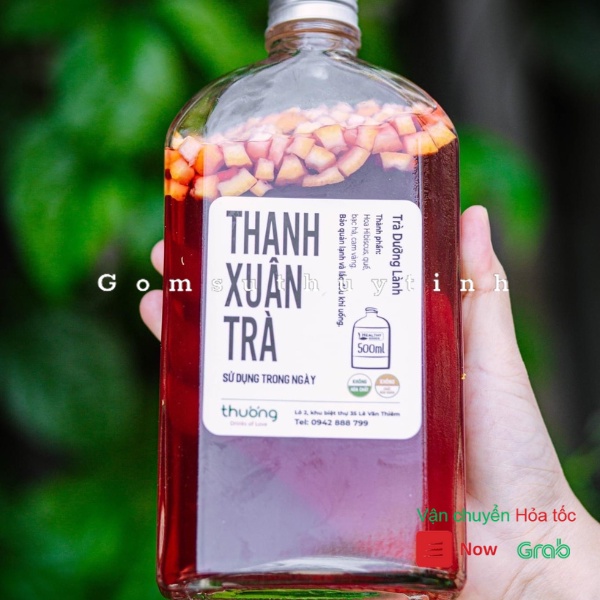 Chai thủy tinh/ Binh thủy tinh cổ dẹt thấp nắp thiếc 500ml đựng coldbrew, coffee