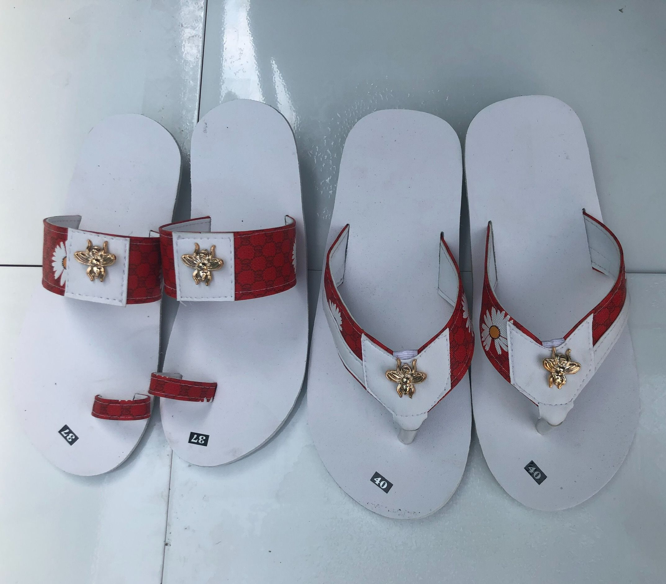 [FREESHIP + HOÀN TIỀN 50K] Dép cặp nam nữ ( đế trắng quai trắng đỏ ) size từ 35 đến 43