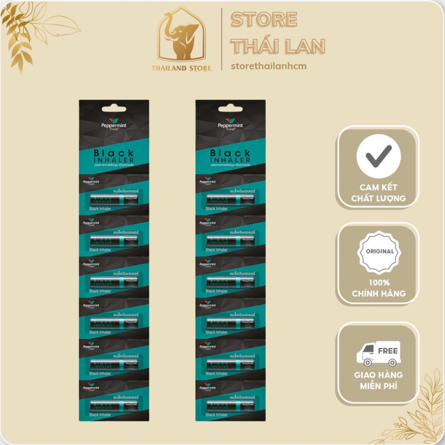 Hít thông mũi thông mũi bạc hà 2 đầu black peppermint field thái lan