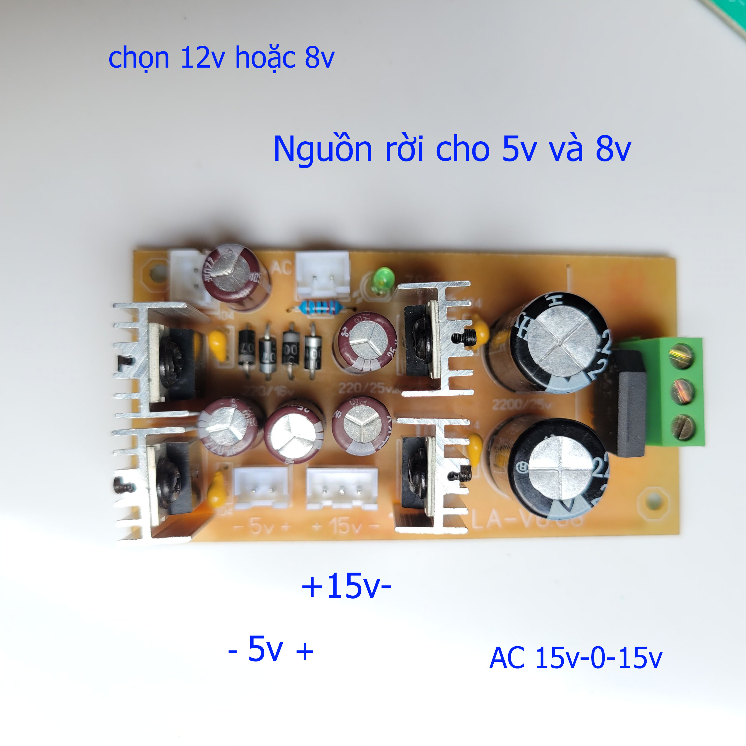 Mạch lọc nguồn đôi +-12v +-15v