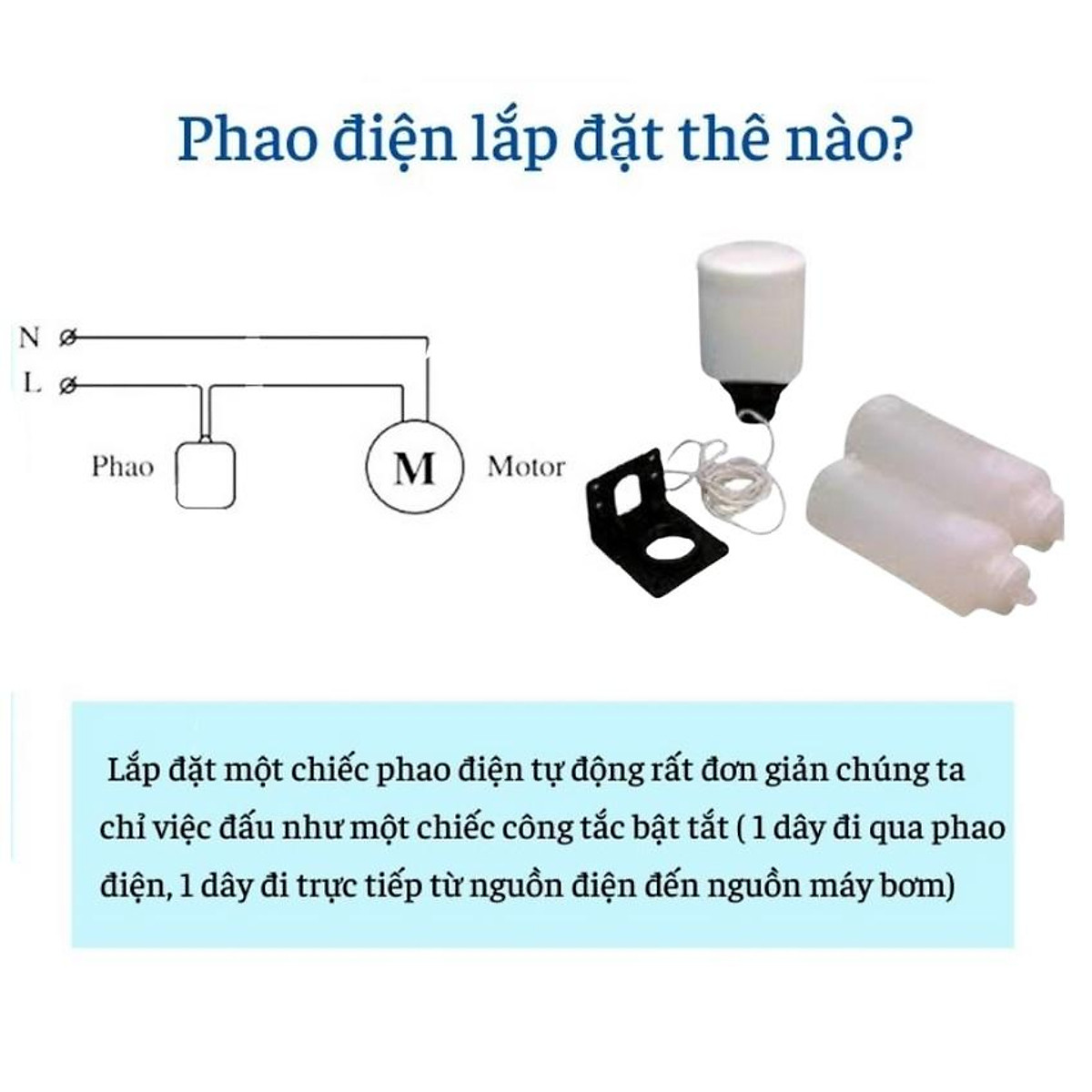 Phao điện Radar Bơm nước tự động