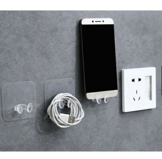 Móc dán tường trong suốt treo ổ cắm điện