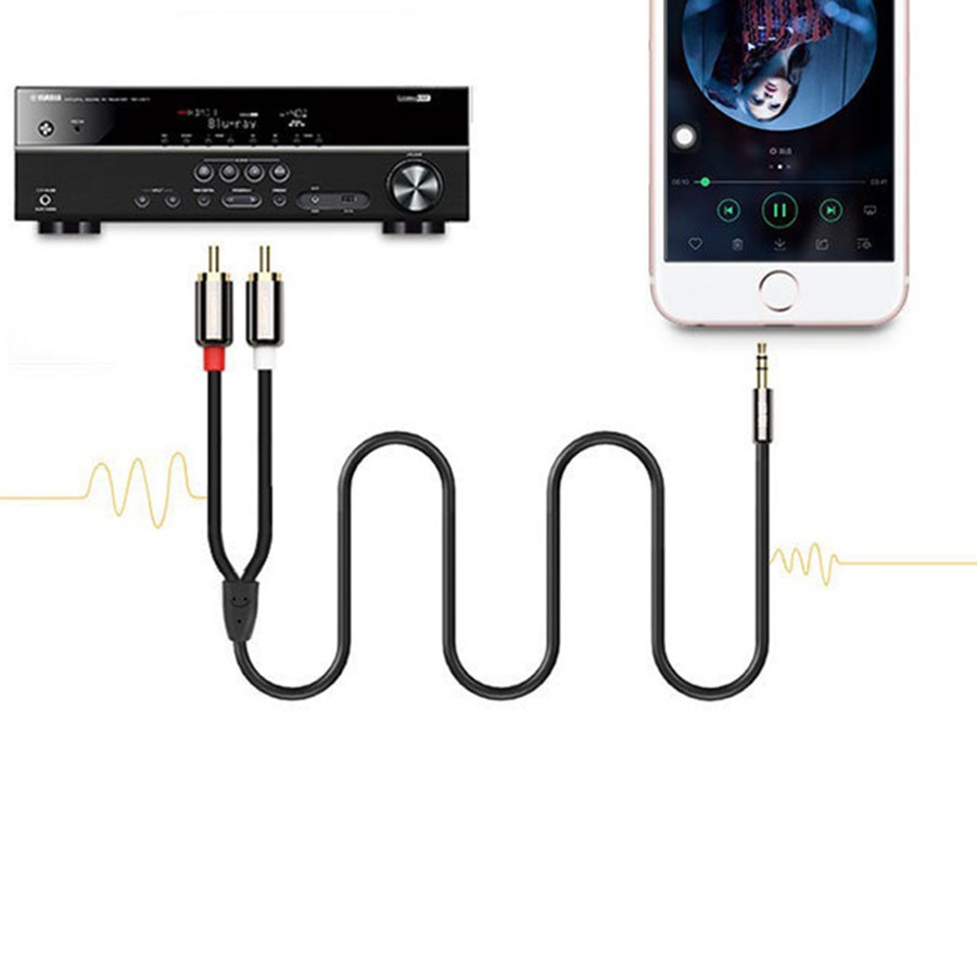 Cáp Audio 3.5mm ra 2 đầu hoa sen Ugreen 10583 dài 1.5m  - HapuStore
