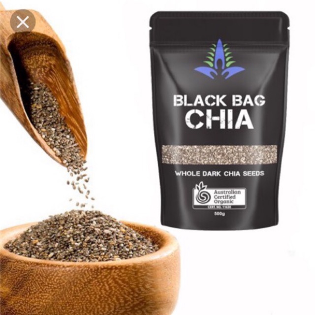 Hạt chia Black chia seeds Úc gói 500g
