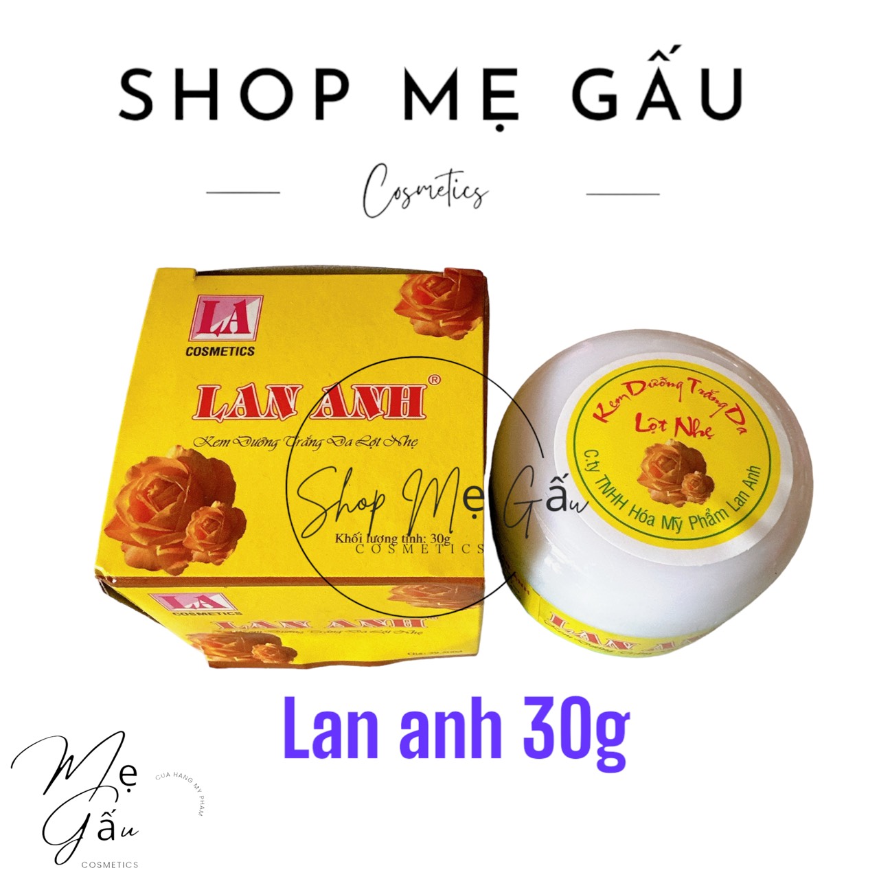 Kem dưỡng trắng da Lan anh 30g, 100g