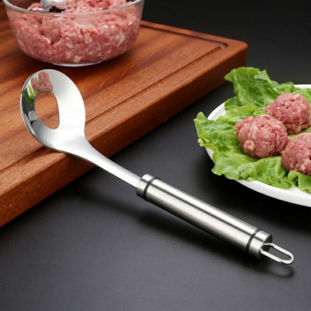 [ SALE UP TO 50% ] Muỗng Thìa Vá Dụng Cụ Làm Thịt Viên Cá Viên Bằng Thép Không Gỉ Siêu Tiện Dụng Tiết Kiệm Thời Gian, Dụng Cụ Khuôn Làm Vo Viên Thịt, Cá Bò Viên, Vo Viên Kem Tươi Chất Liệu Inox304 Không Gỉ Không Dính