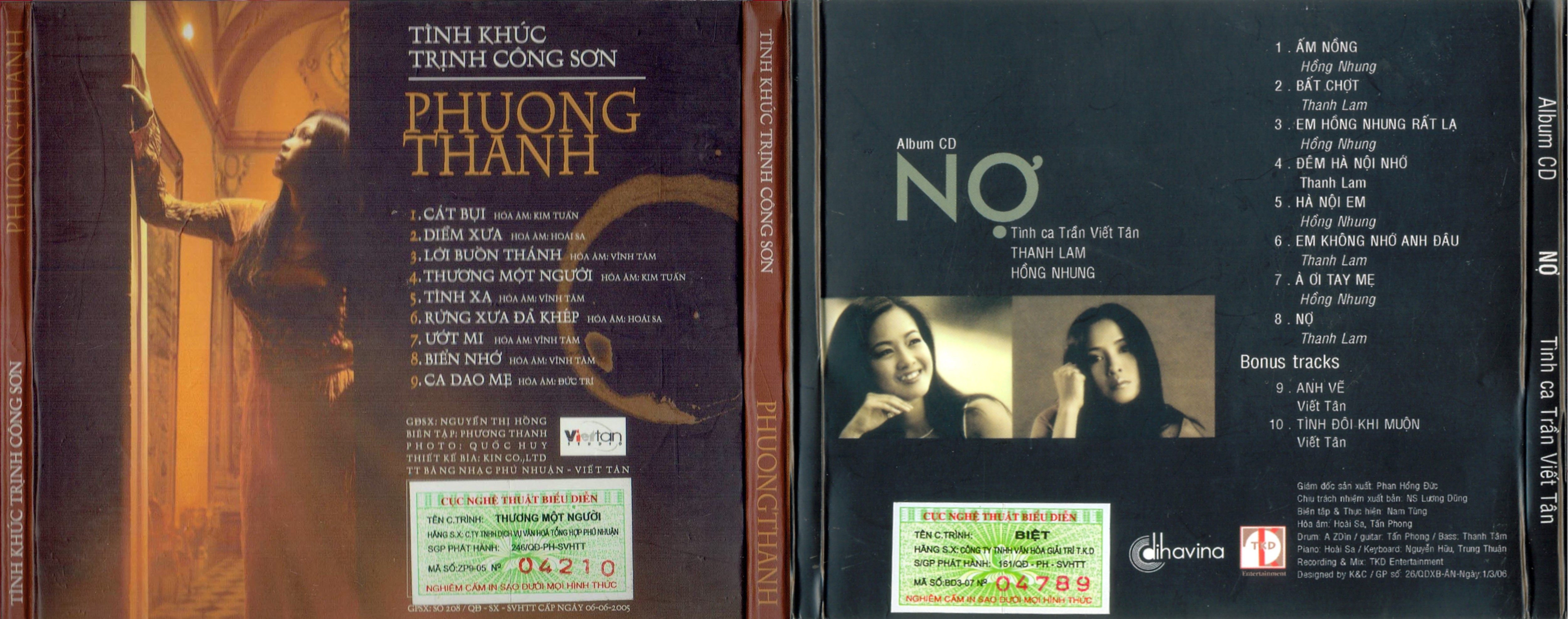 2 Đĩa CD Nhạc Trịnh & Album Nợ