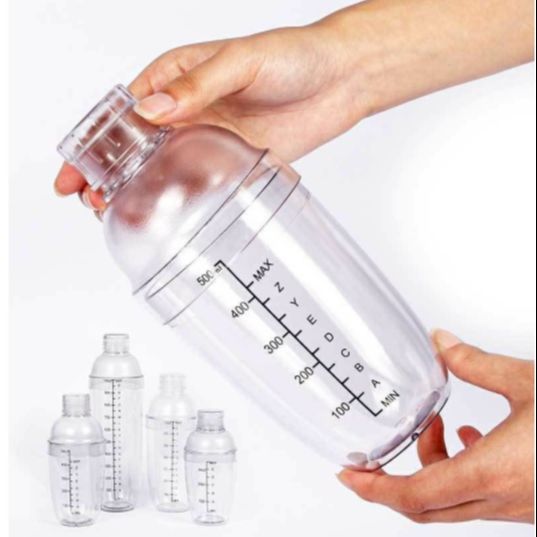Bình lắc shaker nhựa có vạch chia