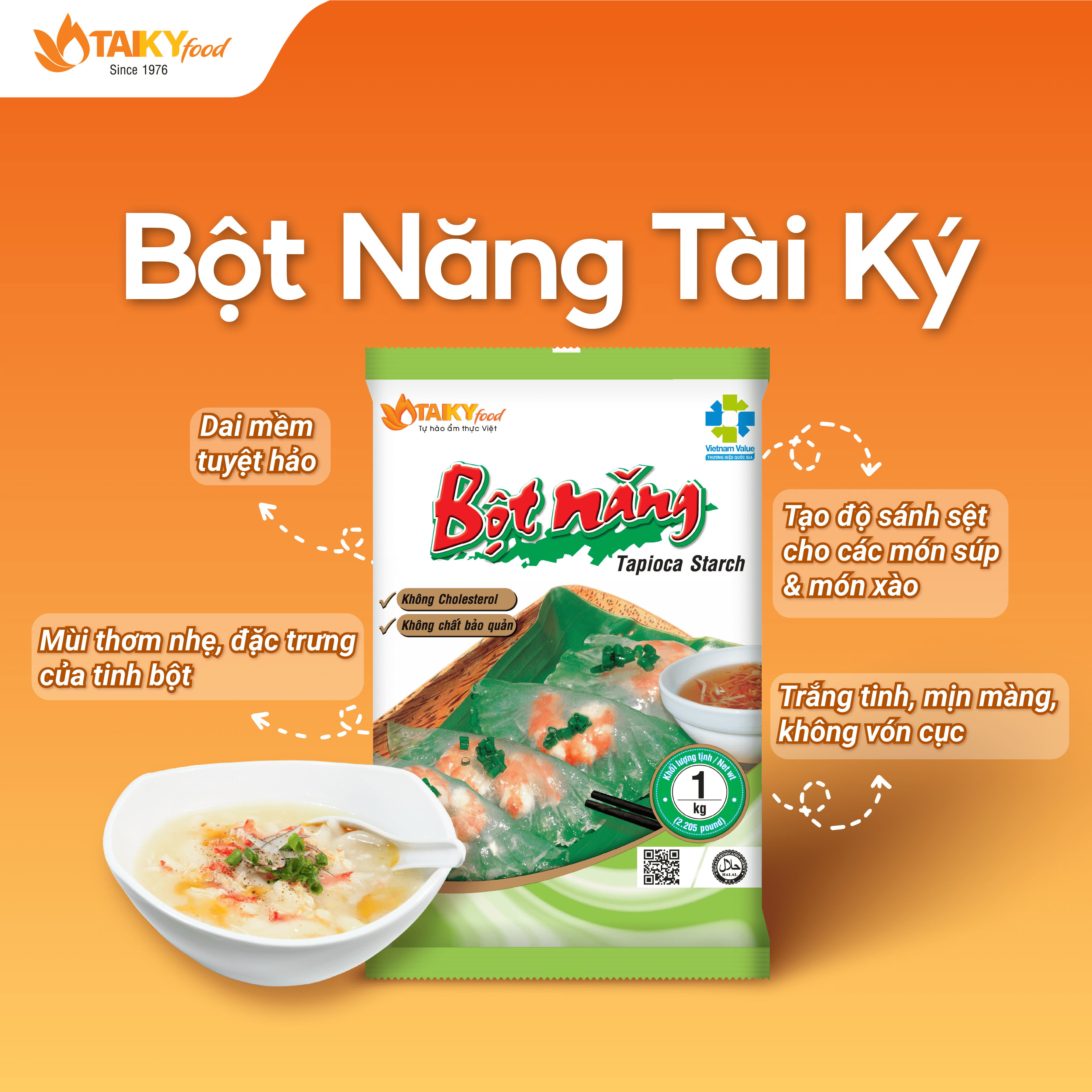 Bột năng Tài Ký gói 400g - 1kg