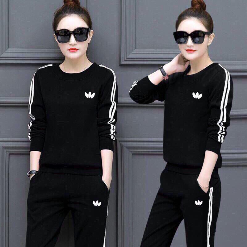 SET BỘ THỂ THAO NỮ ÁO DÀI TAY QUẦN CHẠY VIỀN CỰC HOT HL11193