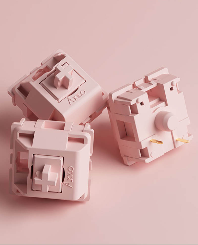 AKKO CS Switch – POM Silver - Brown - Pink (45 switch)