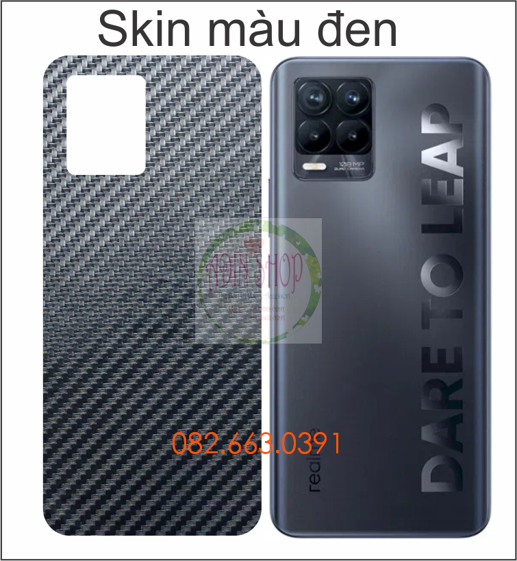 [HCM]Miếng dán mặt lưng skin carbon Realme 8 / Realme 8 pro