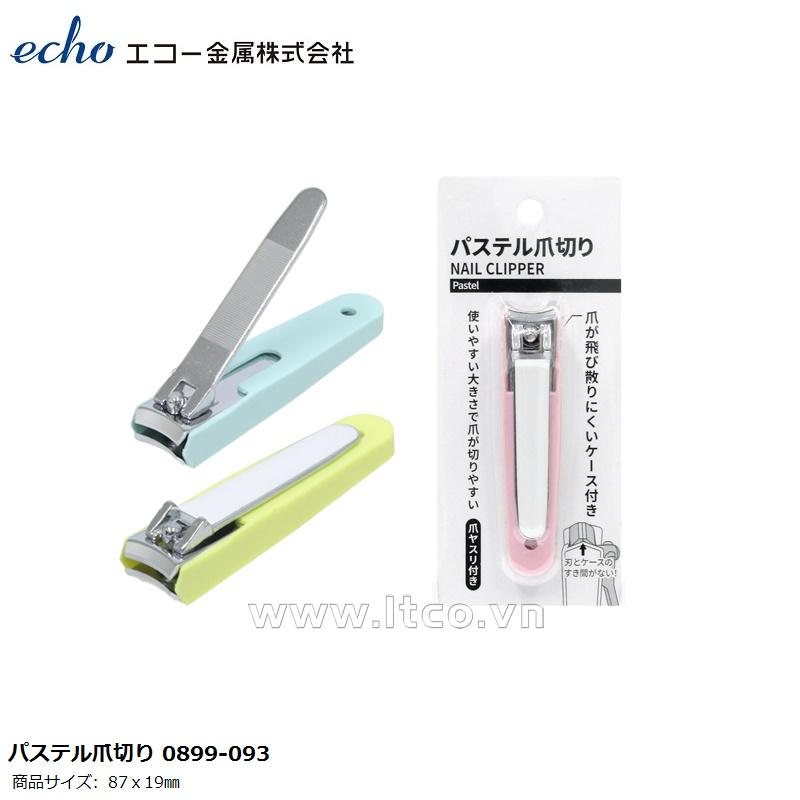 Bấm móng tay màu Echo Pastel 8.7cm có khay đựng móng tay gọn gàng, và đầu dũa tiện lợi Nội địa Nhật Bản