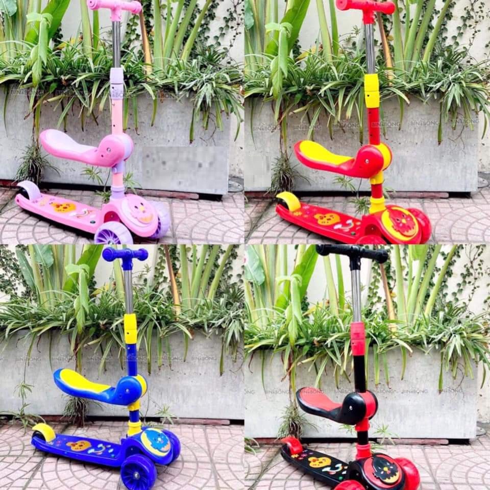 [siêu rẻ] XE TRƯỢT CHO BÉ + CHÒI CHÂN COMBO 2IN1 - LOẠI CAO CẤP SIÊU TRẮC CHẮN - Xe scooter - xe trượt scooter - đồ chơi trẻ em