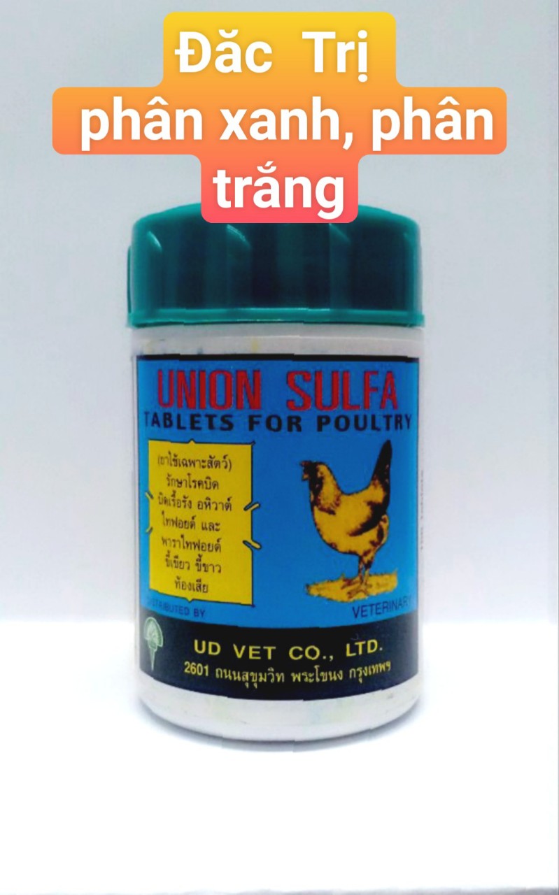 Thu.ốc phân xanh Phân trắng  Thái lan cho gà lọ 100 viên
