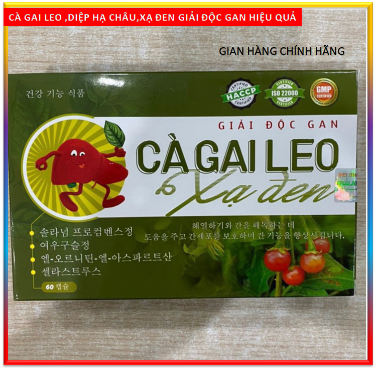 Viên uống bổ gan Cà Gai Leo  Xạ Đen- Giúp giải độc gan , tăng cường chức năng gan, hạ men ga, viêm gan, xơ gan, men gan cao