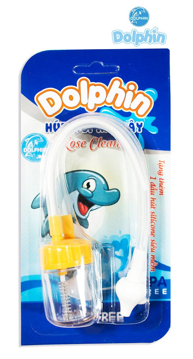 Hút Mũi 2 Dây Dolphin ( Đầu Thường/ Đầu Silicone) - Dụng Cụ Hút Mũi Cho Bé