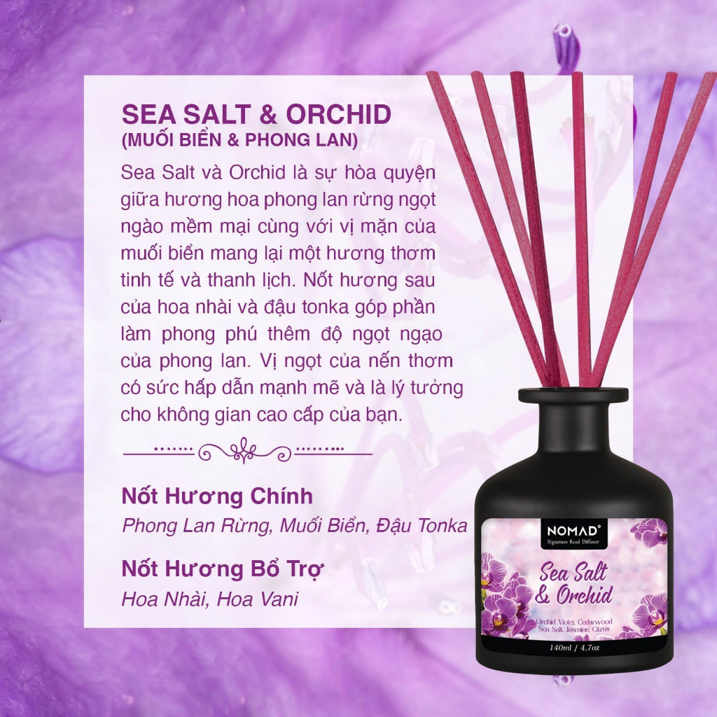 Tinh Dầu Tán Hương Que Mây Nomad Reed Diffuser 140ml