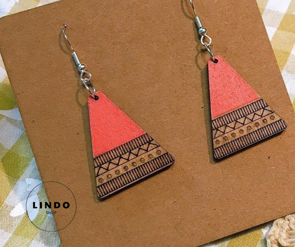 [HCM]Bông tai gỗ Vintage LINDO