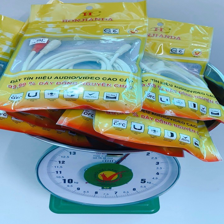 Dây 3ly ra 2 đầu AV HKD Chiều dài 3 mét