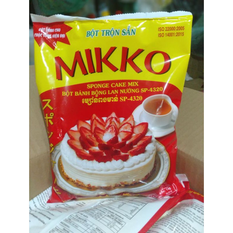Bột trộn sẵn mikko làm bánh bông lan nướng