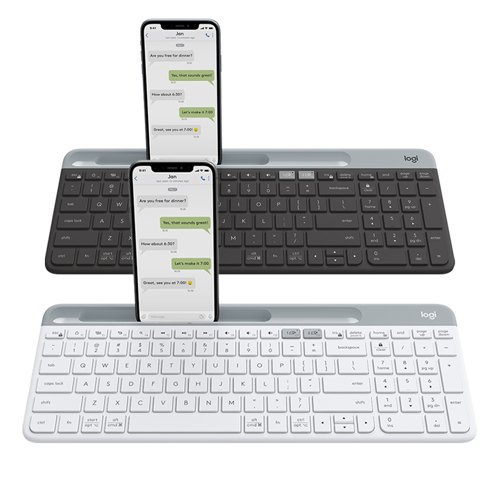 Bàn phím Logitech K580 không dây bluetooth Slim Multi device - Kết nối đa thiết bị, bluetooth, USB Unifying - Chính hãng