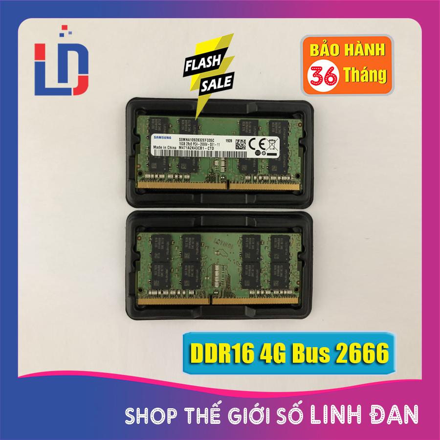 Ram laptop 16GB DDR4 bus 2666 MHz (nhiều hãng)samsung/hynix/kingston/micron/ crucial/navia/eldipa..