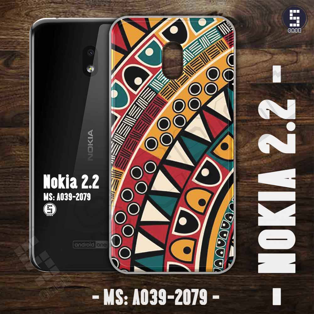 Ốp cho Nokia 2.2 hình hoa văn Thổ Cẩm A039-2079