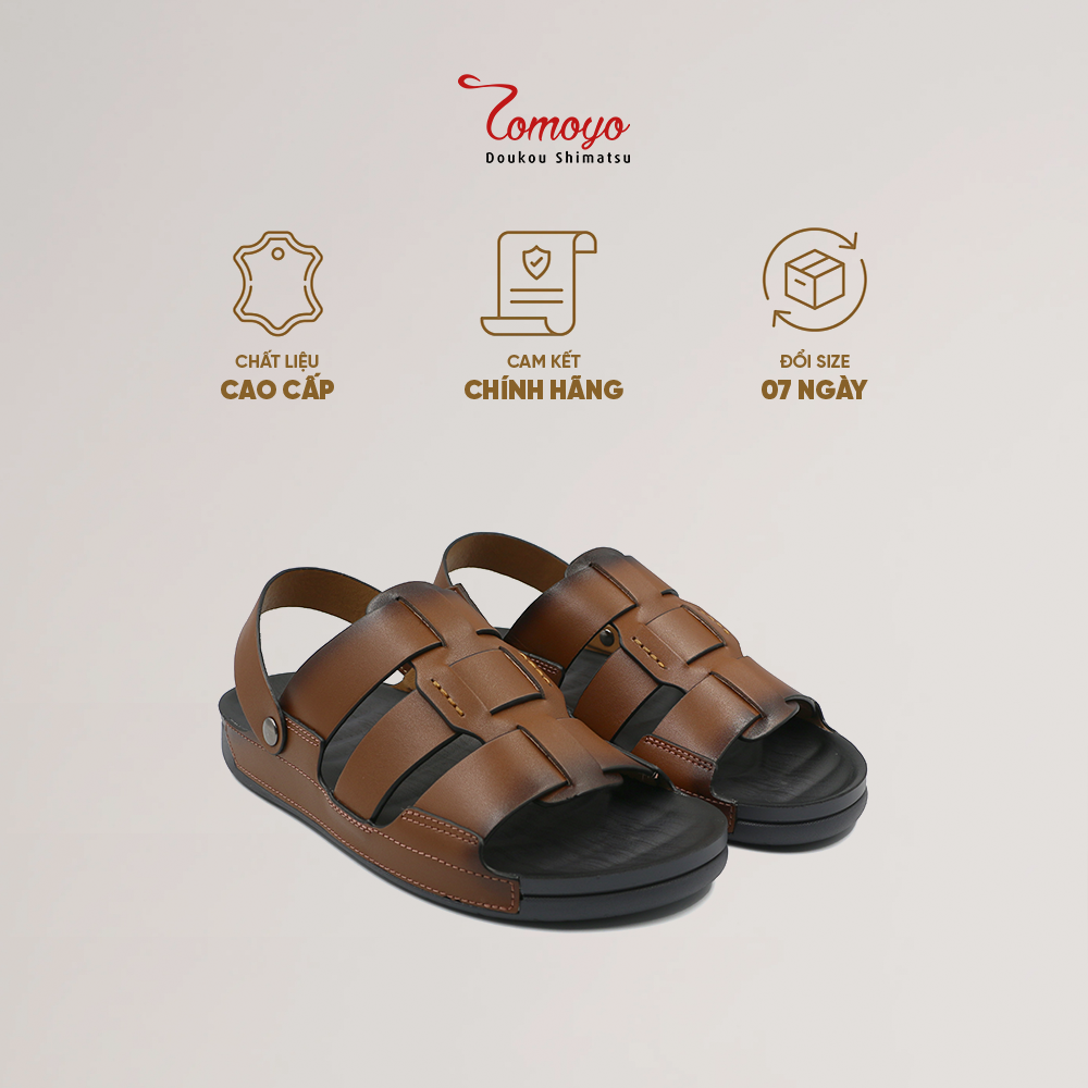 Dép sandal nam da bò cao cấp tms300