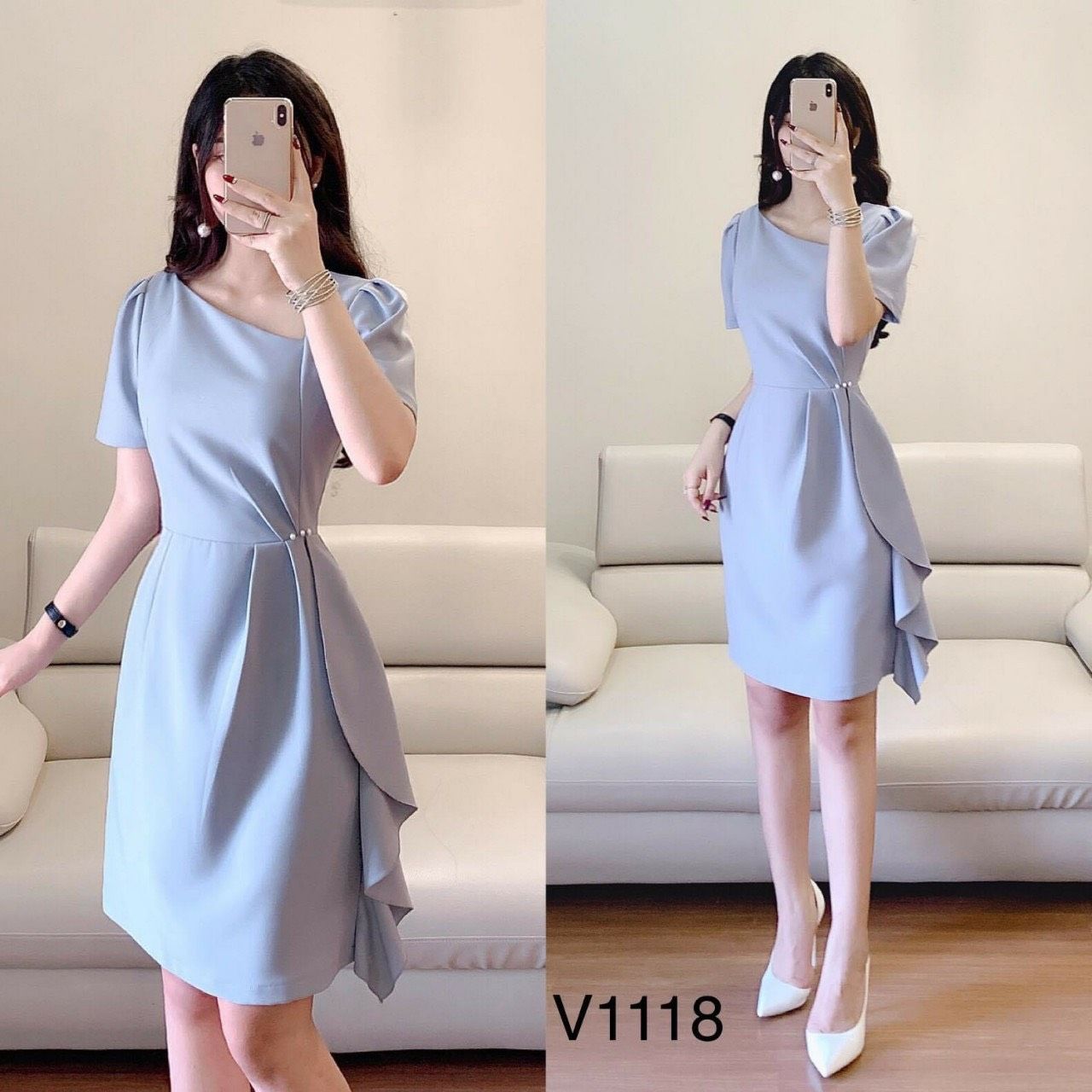 ĐẦM ÔM BODY NHÚN EO PHỐI BÈO SIÊU XINH