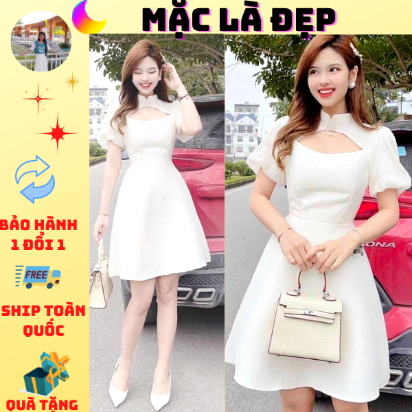 ( Hàng có sẵn) JINLI Đầm trắng đi tiệc 13