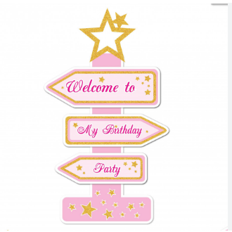 Cây welcome (nhiều chủ đề có sẵn) trang trí bàn tiệc thôi nôi sinh nhật