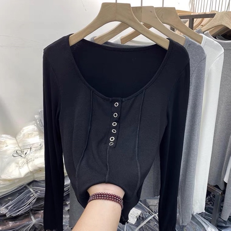 Áo len tăm gân khuy bấm 2021