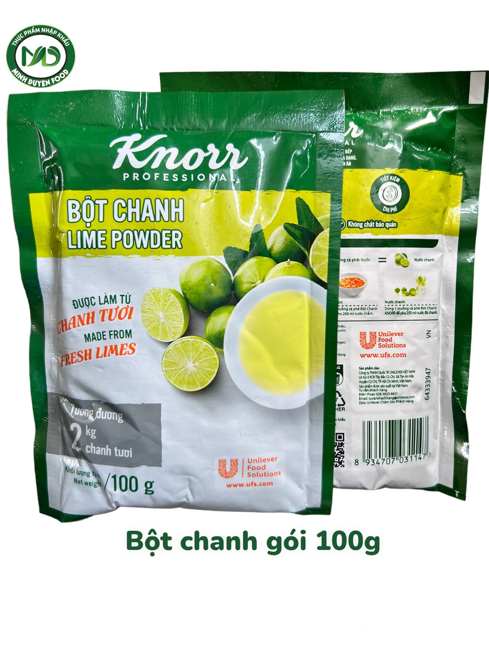 Bột chanh Knorr dùng để pha chế nấu ăn 100g