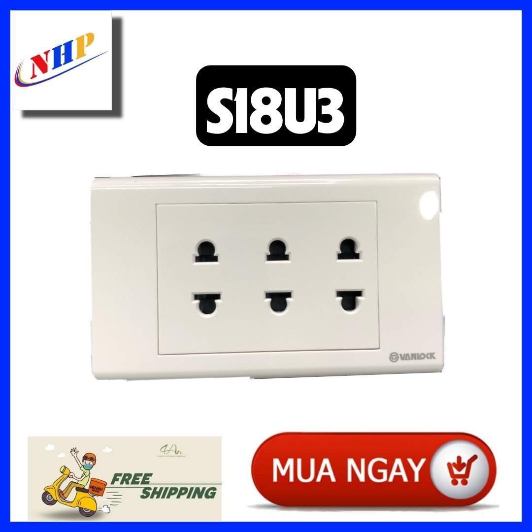 Ổ CẮM ĐÔI 3 CHẤU 16A, 10 cái 1 hộp