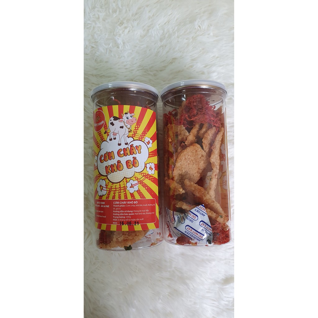 Cơm Cháy Lắc Khô Bò 300g Siêu Ngon Đồ ăn vặt